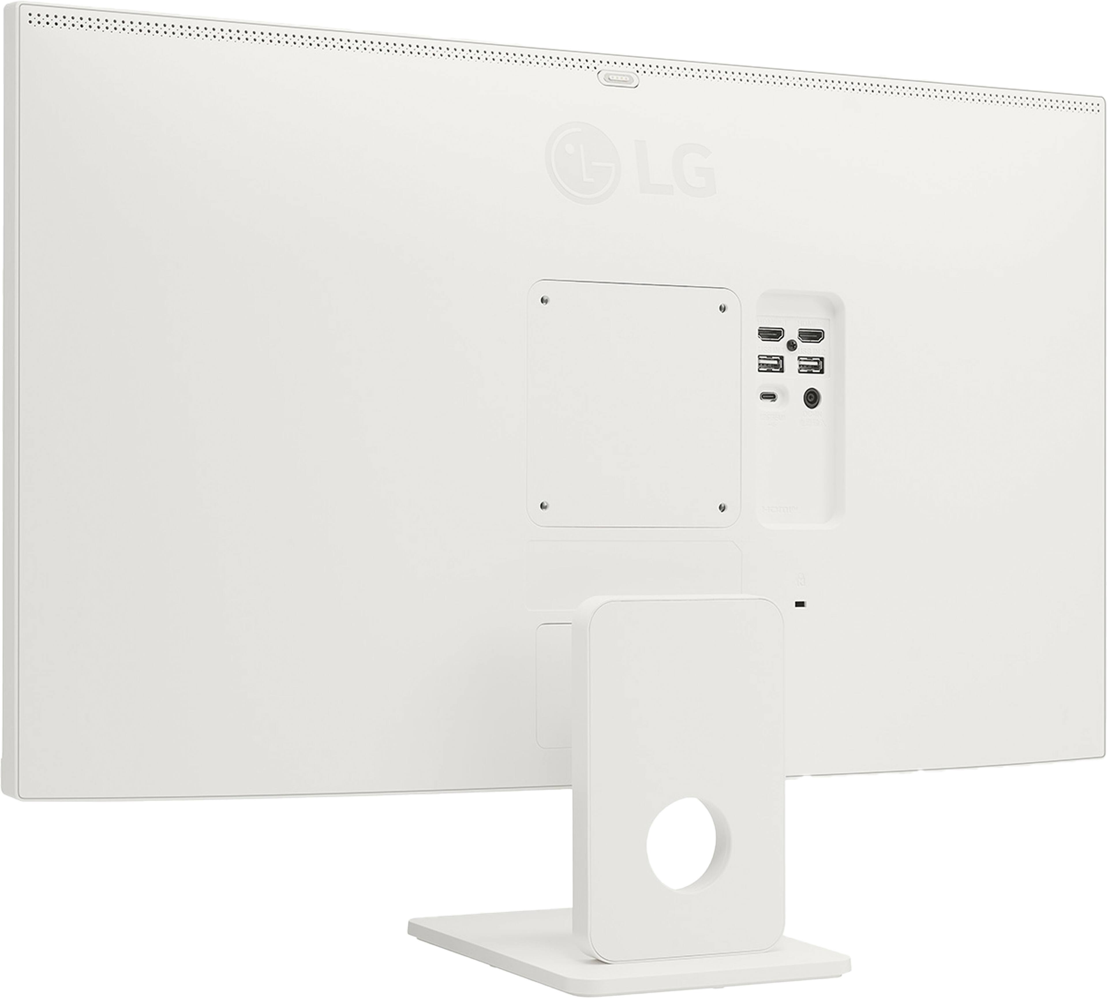 Alt View 5. LG - 27" IPS UHD 60Hz 5ms Smart Monitor with HDR10 (HDMI, USB-C) - White.