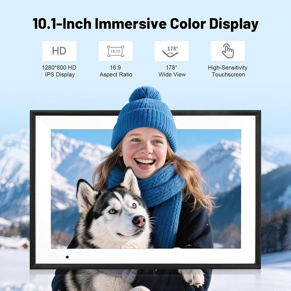 10.1-Inch Immersive Color Display  
HD 1280*800 IPS Display  
16:9 Aspect Ratio  
178° Wide View  
High-Sensitivity Touchscreen
