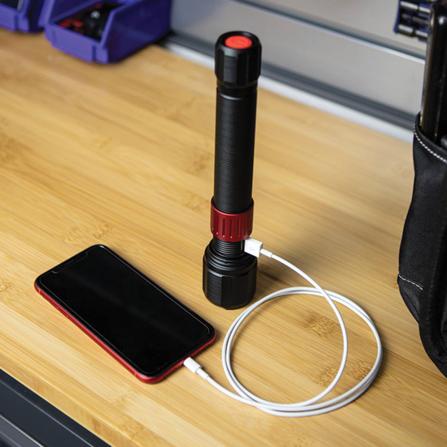 Alt View 1. Dorcy - 3400-Lumen USB Rechargeable Flashlight with Power Bank.