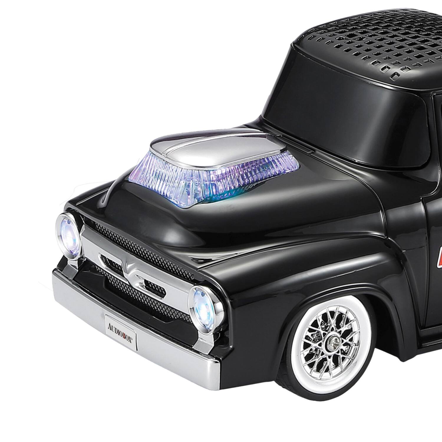 Angle. AudioBox - SoundRides TRK-5600BT Retro Ride Low-Rider Truck Bluetooth Speaker with WaveSync and Lights - Black.