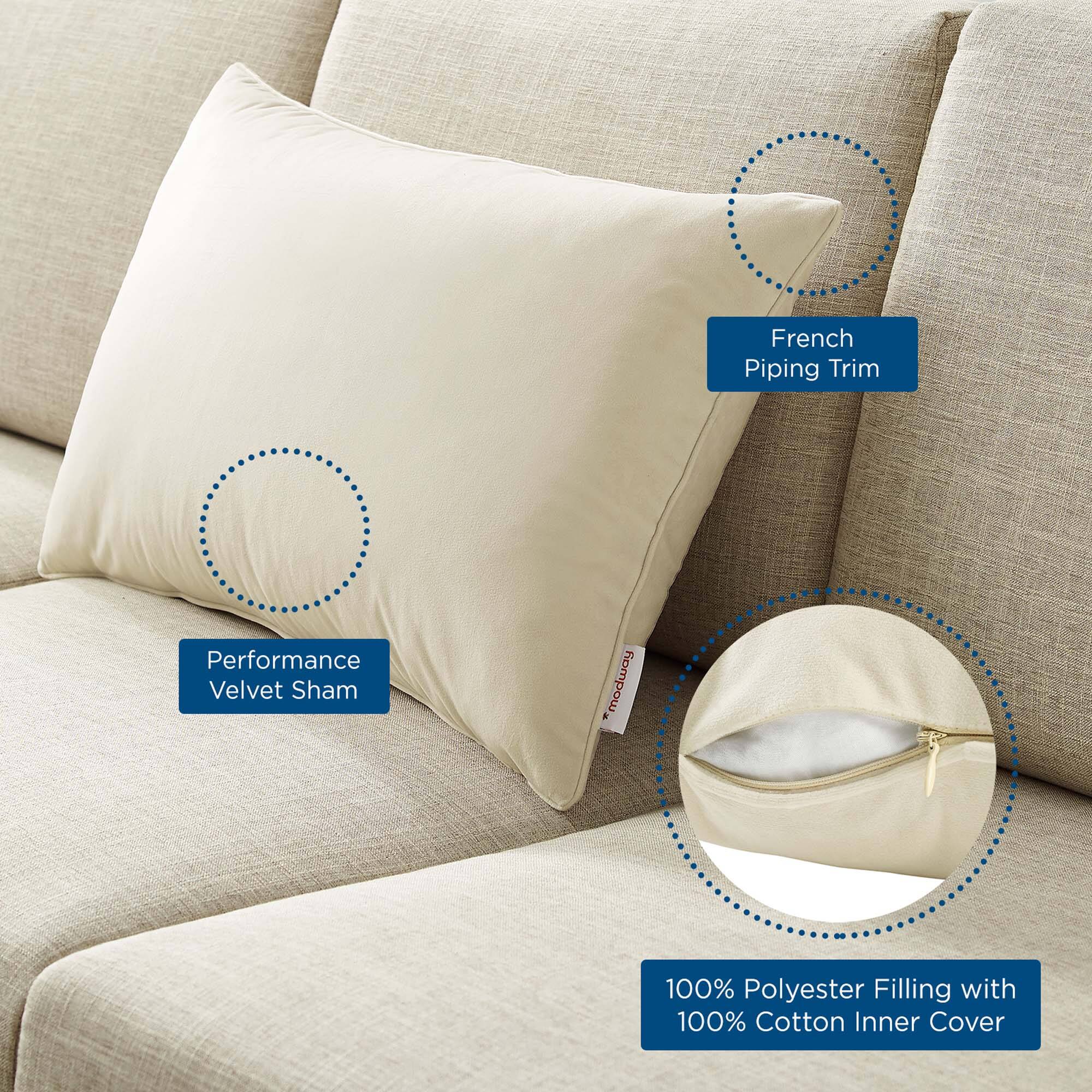 - French Piping Trim
- Performance Velvet Sham
- 100% Polyester Filling with 100% Cotton Inner Cover