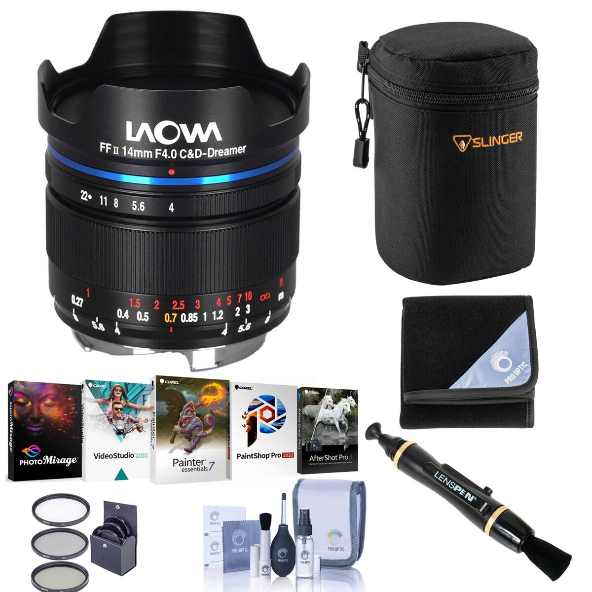 NON FF Il 14mm F4.0 C&D-Dreamer SLINGER 22. 11 8 5.6 4 1 02 1.5 2 2.5 3 I 0.4 0.5 0.7 0.85 1 a's & I 5 7 10 0 4 2 3 1.2 a'6 f # COmE  ALTSM : Palotec VideoStudio 2020 PHOTOMirage COUEL Painter 7 essentials - PaintShop Pro POUN - . AfterShot Pro LENSPEN PRO OPTIC PREOPTE PRE PROSPTE