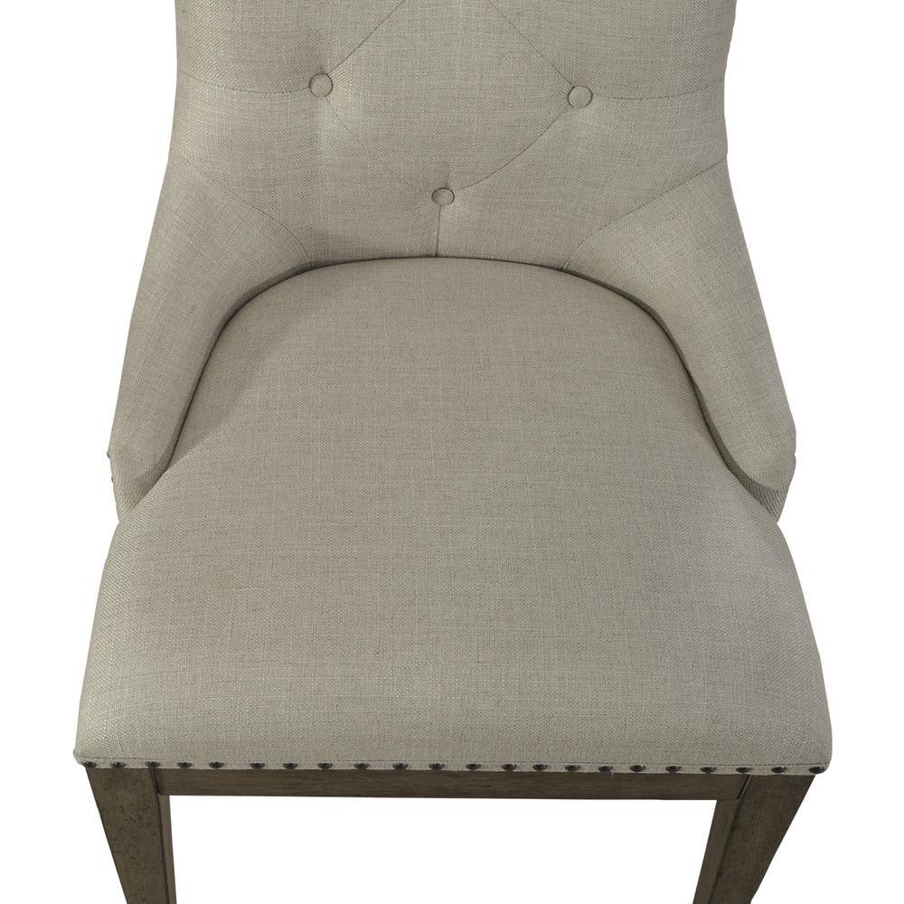 Left. Liberty Furniture Industries - Uph Shelter Side Chair (RTA) - Set of 2 Traditional Multi in Dusty Taupe - Multi.