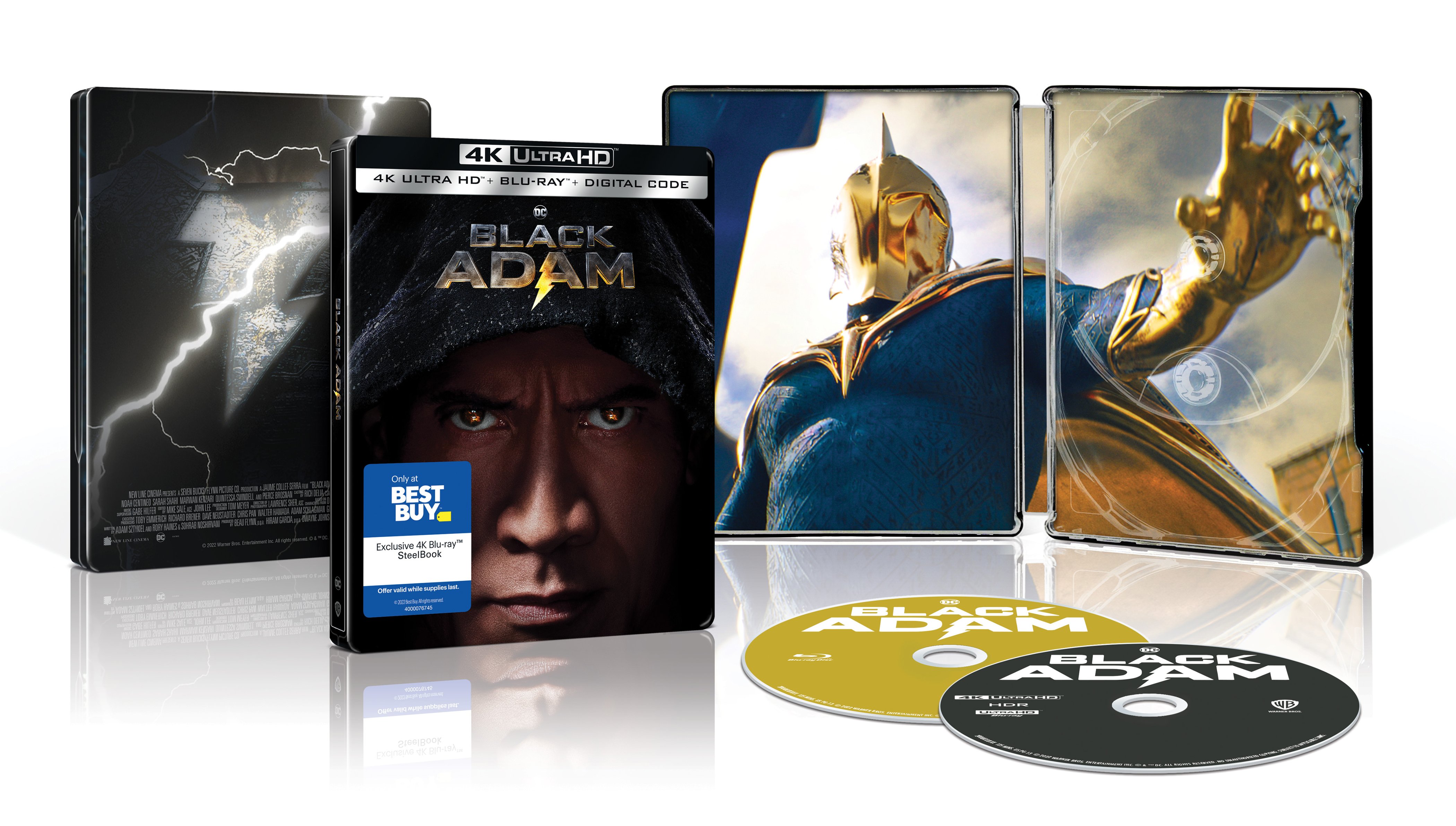 Best Buy: Black Adam [SteelBook] [Includes Digital Copy] [4K Ultra HD  Blu-ray/Blu-ray]] [2022]