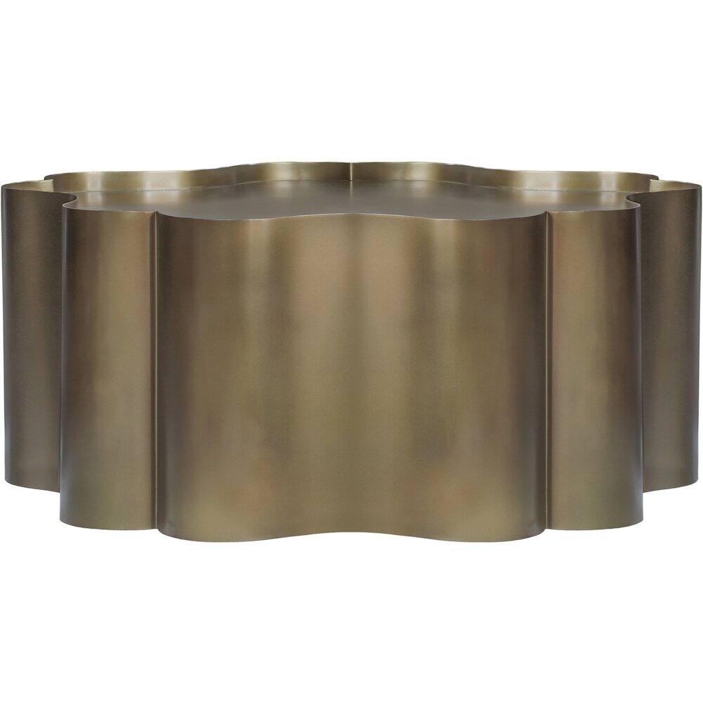 Alt View 1. Meridian Furniture - Eloise Brass Iron Coffee Table - Brown.