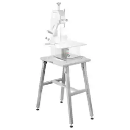 VEVOR - Electric Meat Bandsaw Stand, Floor Stand with Adjustable Height, Stable H-Shaped Frame, Anti-Slip Foot Pads - Silver