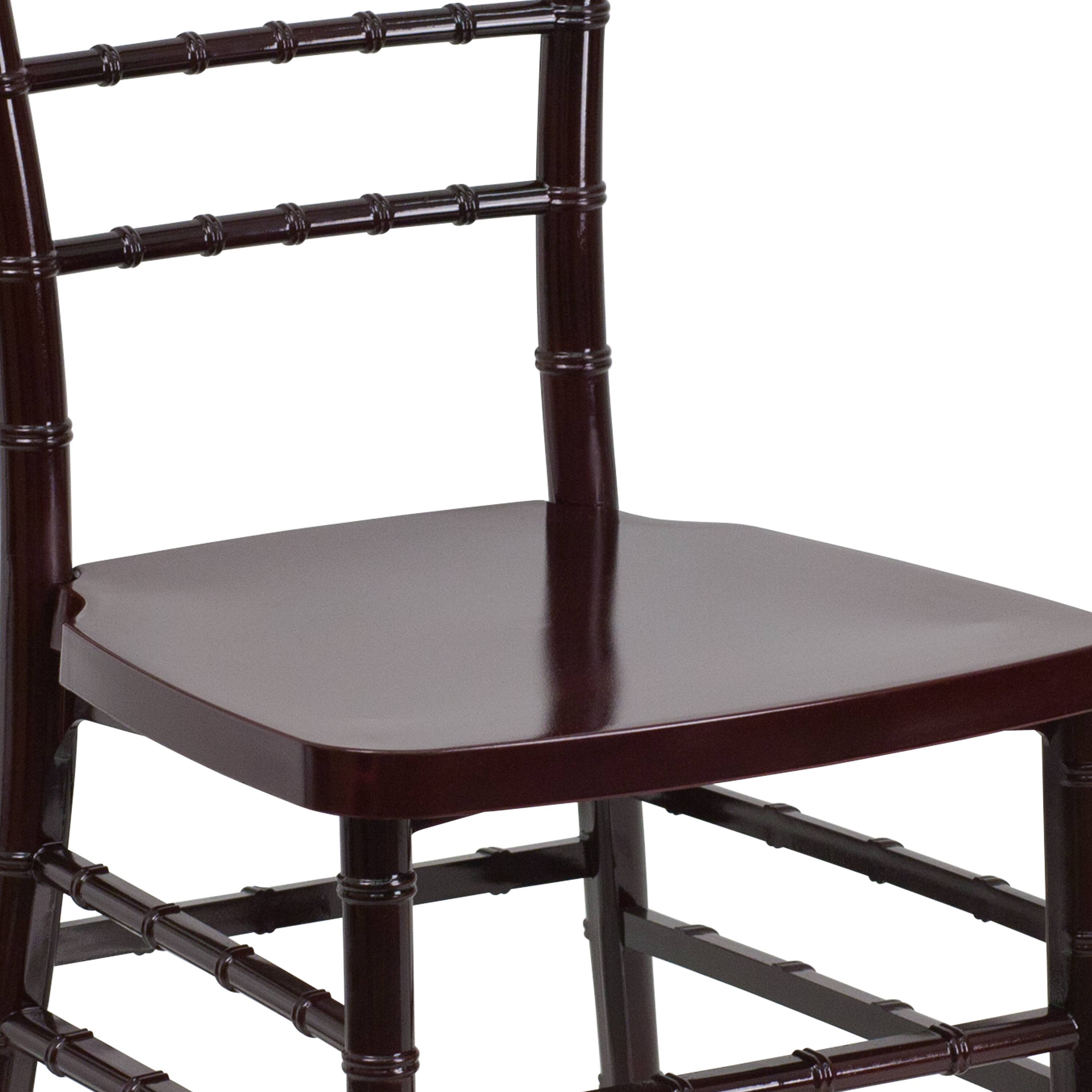 Alt View 9. Emma + Oliver - Wedding & Event Resin Stacking Chiavari Dining Chair - Mahogany.