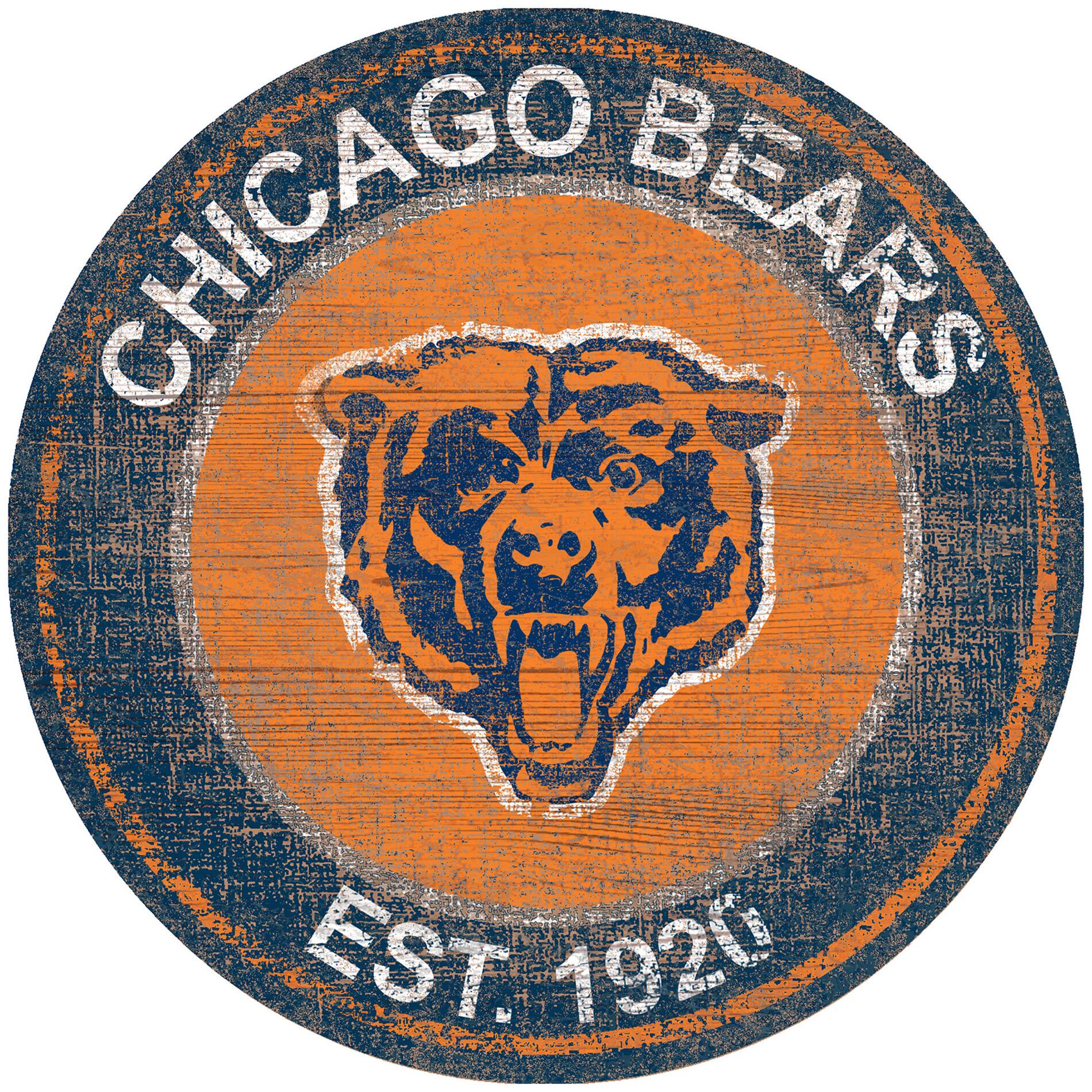 Fan Creations - Chicago Bears 24'' Round Heritage Logo Sign - Multicolor