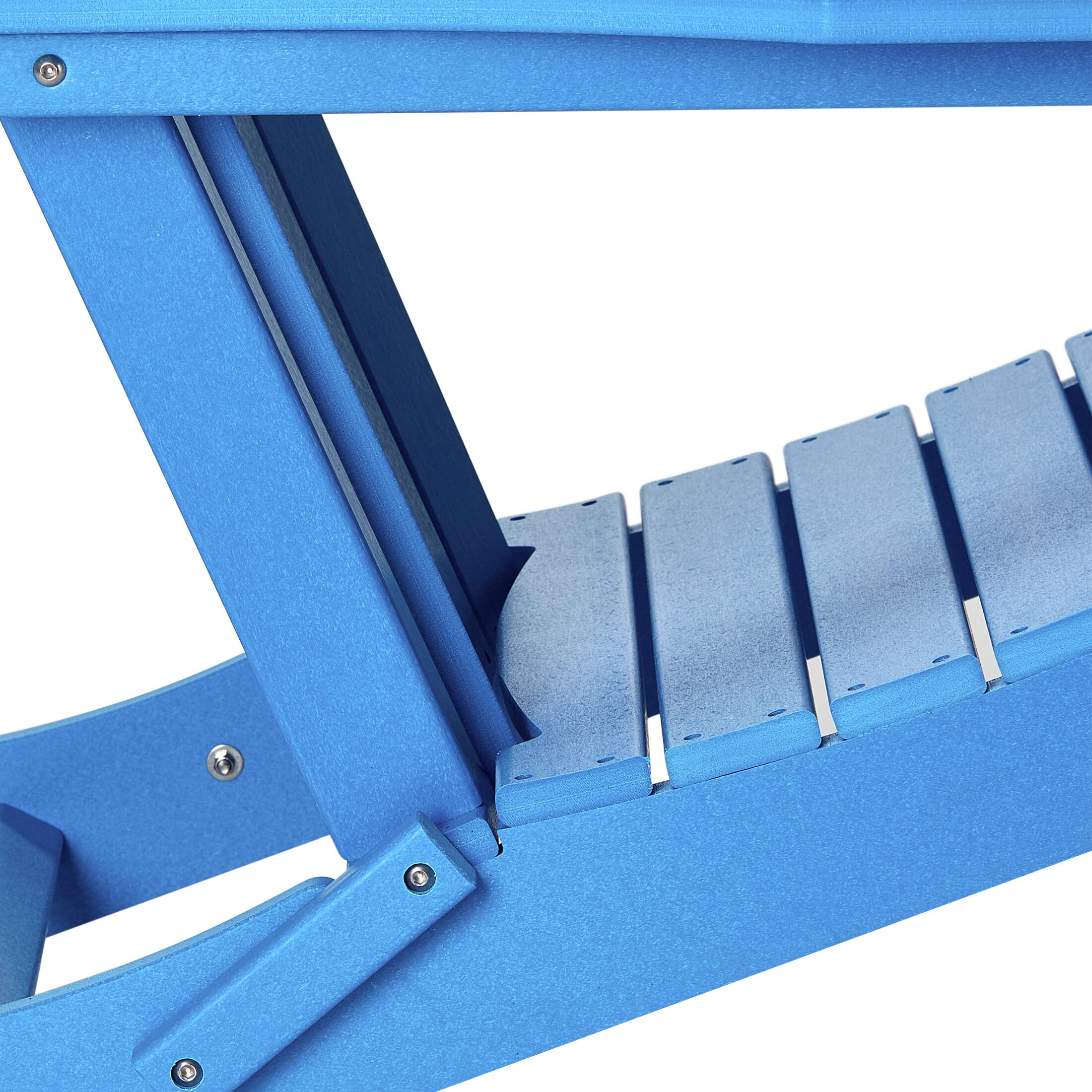 Alt View 5. WestinTrends - WestinTrends Malibu Outdoor HDPE Folding Poly Adirondack Chairs (Set of 2) - Pacific Blue.