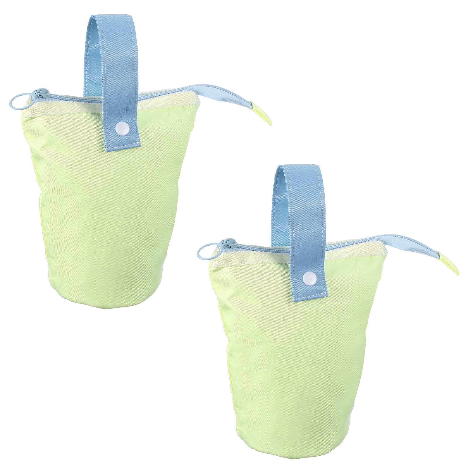 Unique Bargains - 2pcs Telescopic Standing Pen Pouch w/ Handle, Foldable Pencil Holder for Home Office - Yellow