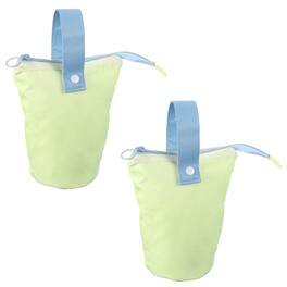 Unique Bargains - 2pcs Telescopic Standing Pen Pouch w/ Handle, Foldable Pencil Holder for Home Office - Yellow