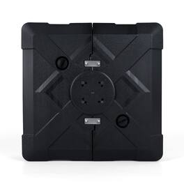 Costway - Cantilever Patio Umbrella Base with 4 Wheels,348 LBS Water & Sand Fillable Stand - Black