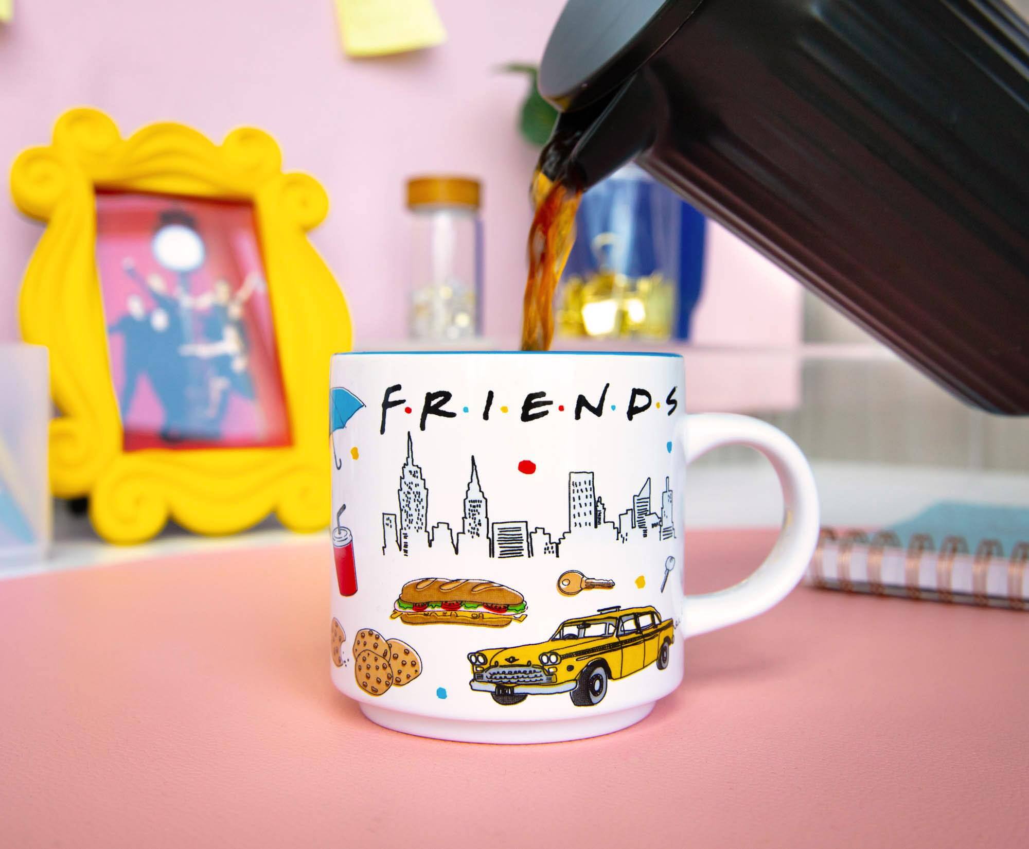 Alt View 5. Silver Buffalo - Friends Icons Ceramic Mug | Holds 13 Ounces - Blue.