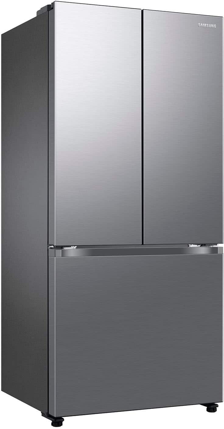 Alt View 10. Samsung - 17.5 cu. ft. 3-Door French Door Counter Depth Smart Refrigerator with Twin Cooling Plus - Stainless Look.