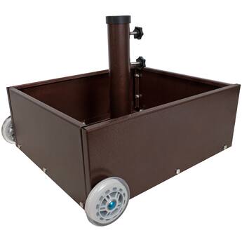 abba patio umbrella base with wheels Round for Market Dyone Umbrella Base designed for use on terraces Lyon 90" Market Umbrella with