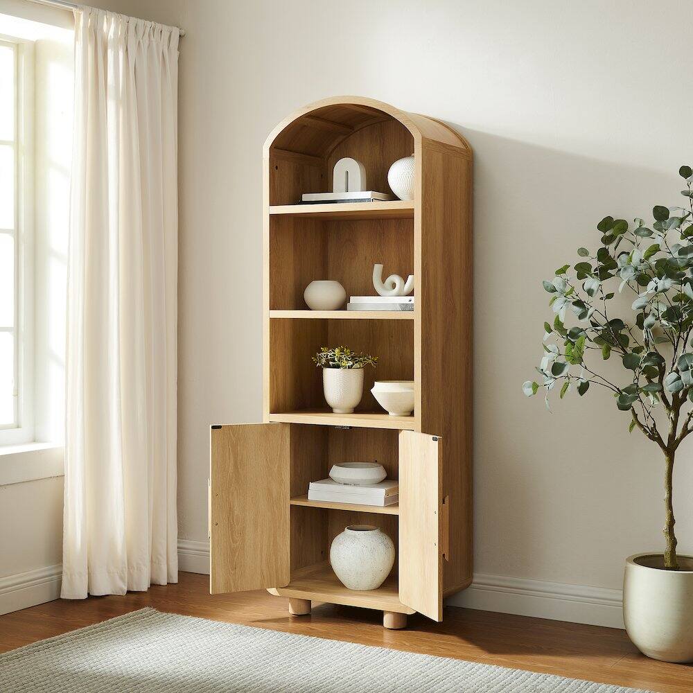 Alt View 4. Crosley Furniture - Millie Bookcase Ash - Ash.