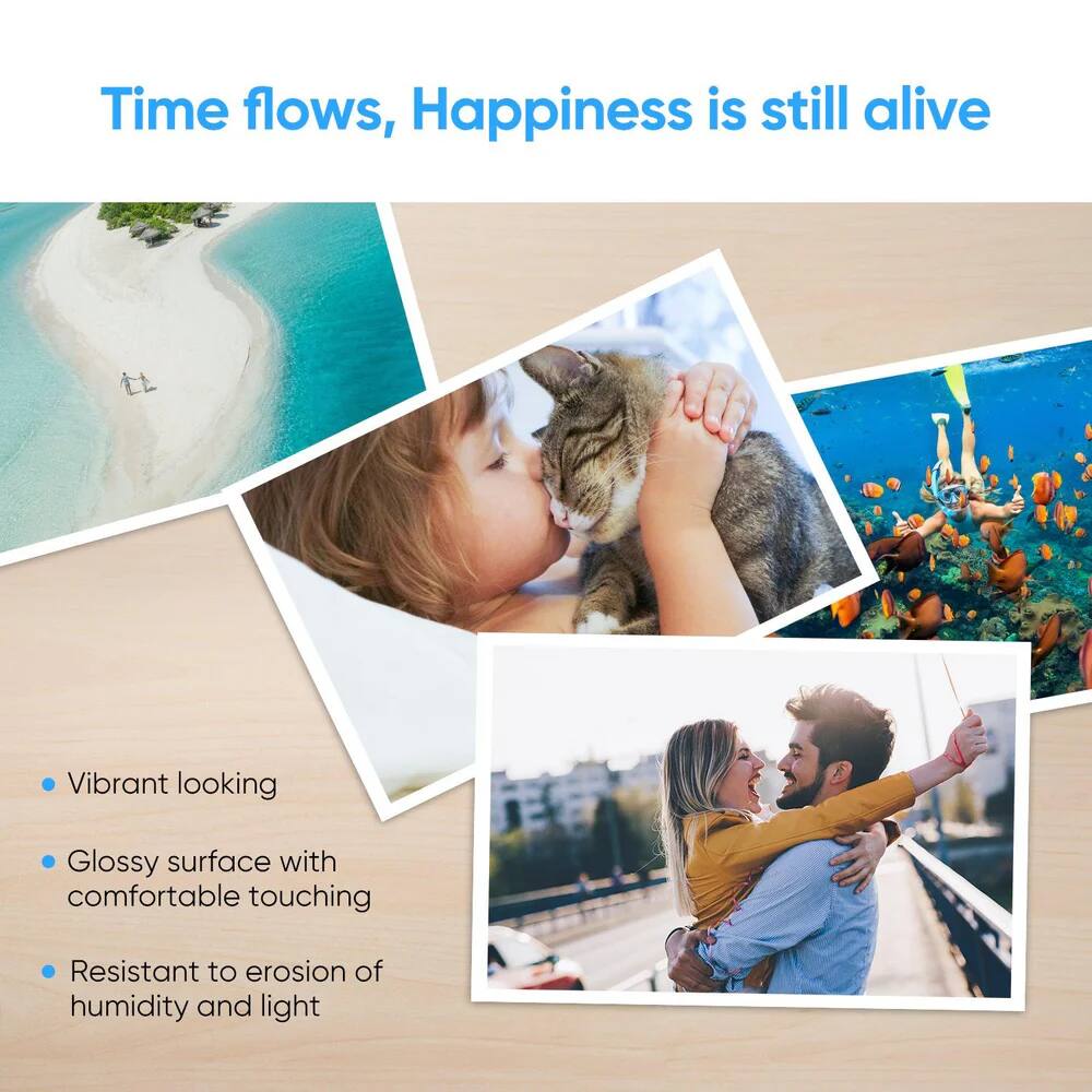 Time flows, Happiness is still alive

- Vibrant looking
- Glossy surface with comfortable touching
- Resistant to erosion of humidity and light