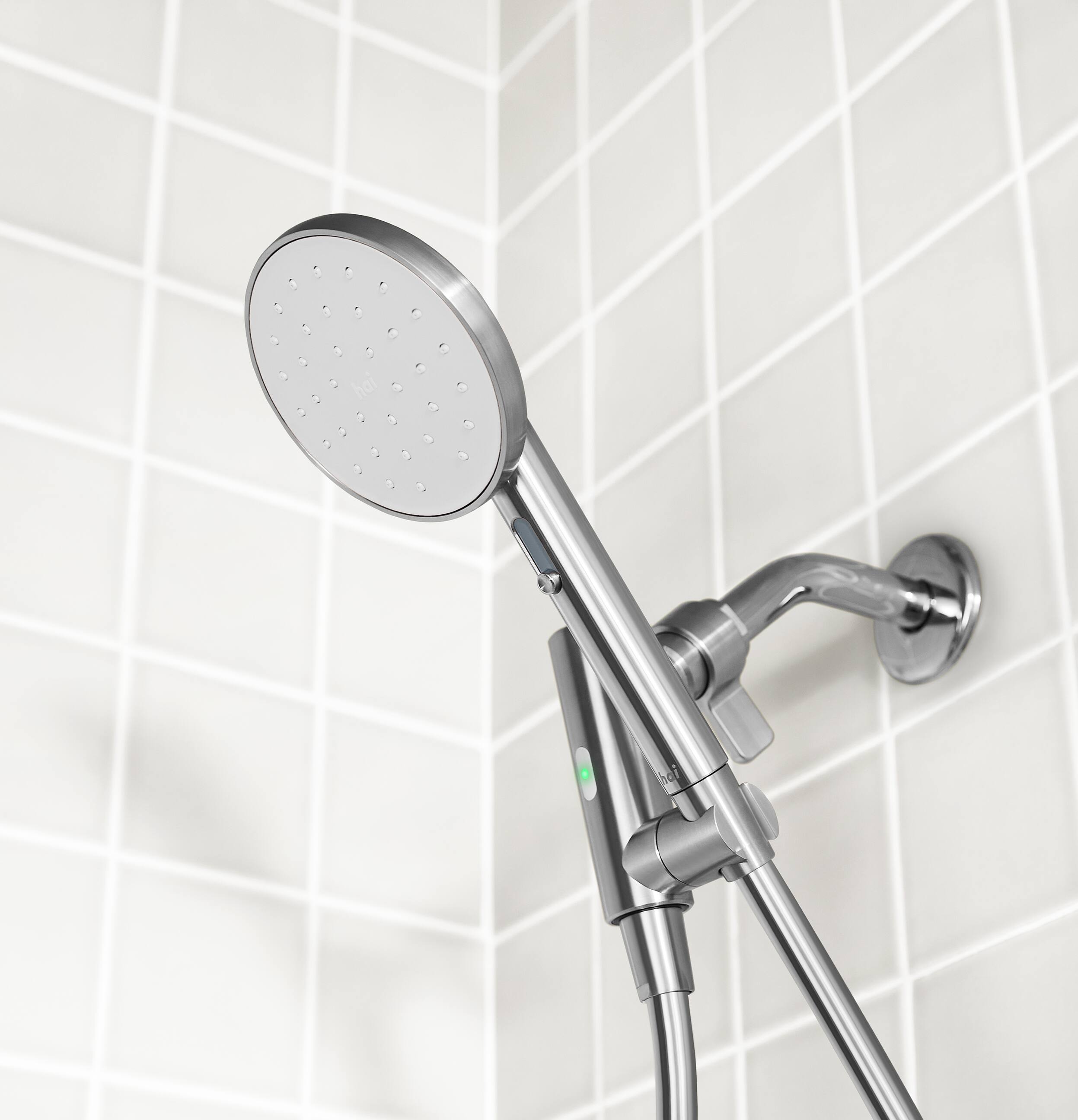 Left. hai - Smart 2.5 GPM Handheld Showerhead - Moon.