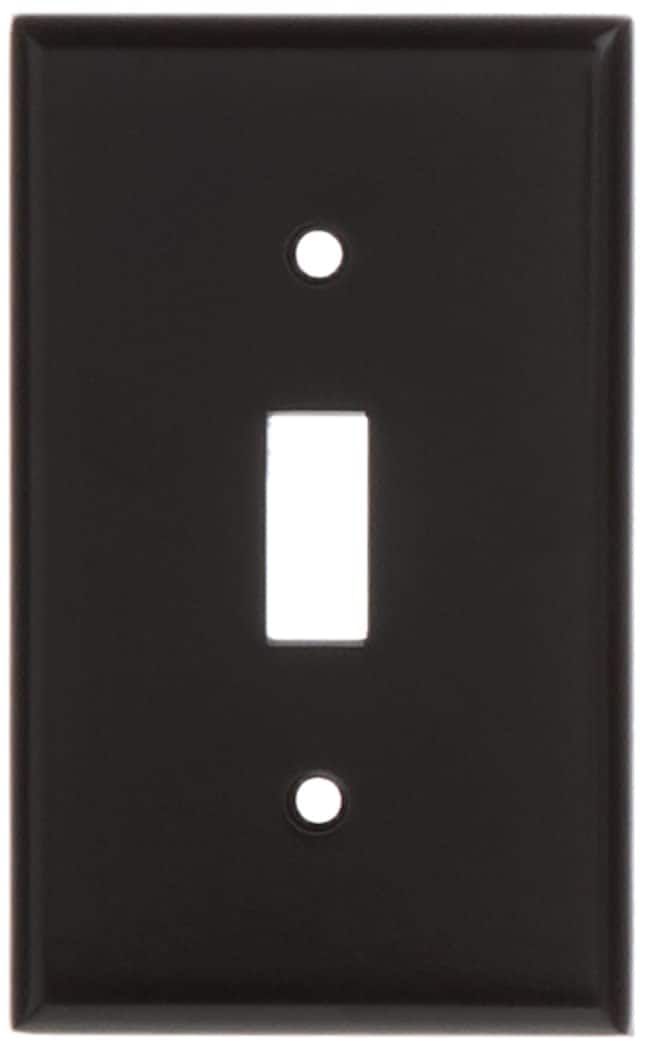 Photos - Cable (video, audio, USB) Leviton  1-Gang Toggle Device Switch Wallplate, Thermoset, Standard Size, Device Mount, 85001 - White 4618346 
