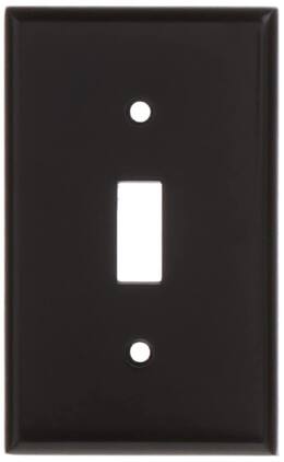 Leviton - 1-Gang Toggle Device Switch Wallplate, Thermoset, Standard Size, Device Mount, 85001 - White