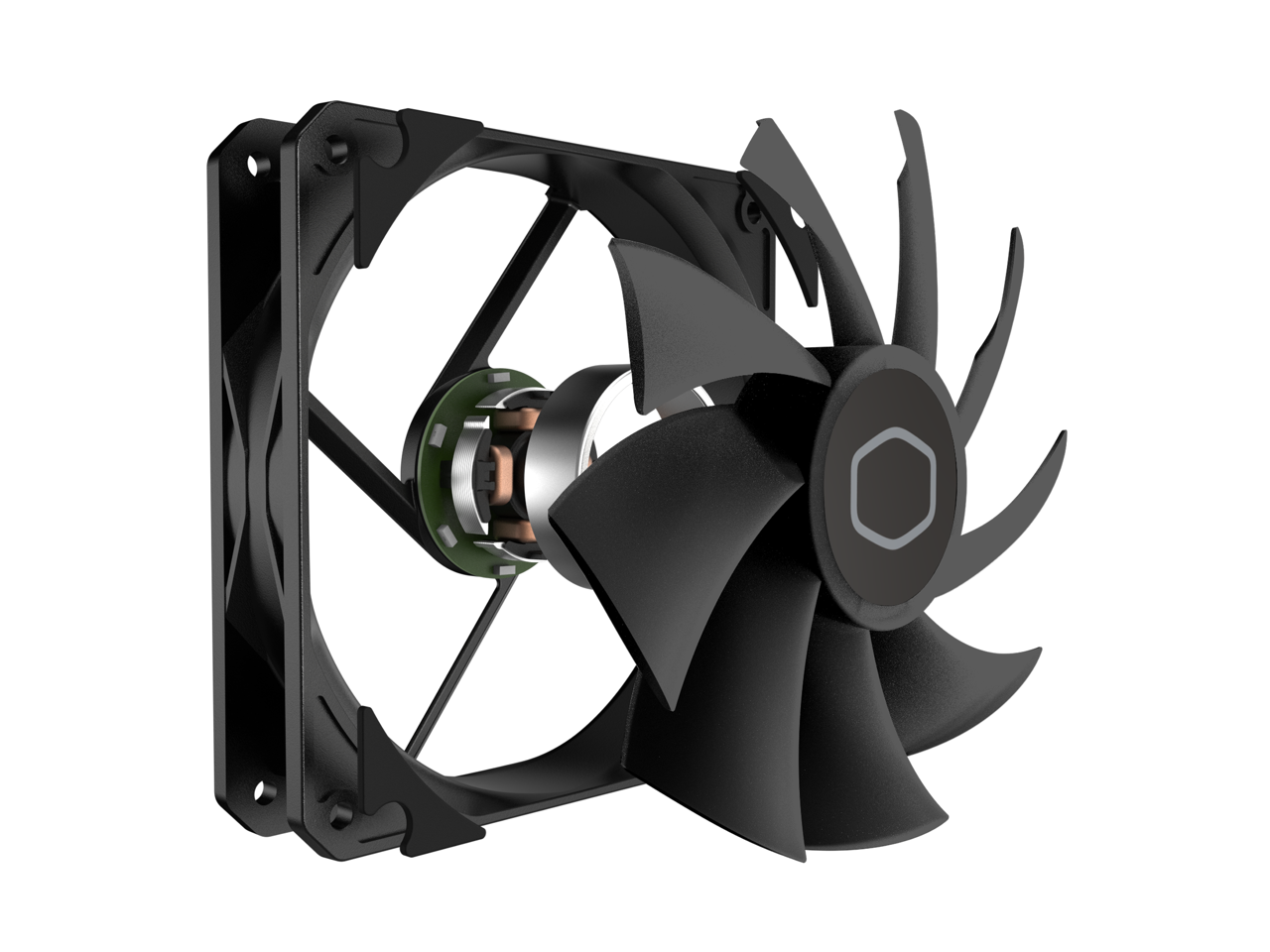 Alt View 2. Cooler Master - Cooler Master MF120 Lite Black Case|Liquid Cooler|120mm Fan, PWM, Air Balance, PBT Frame - Black.