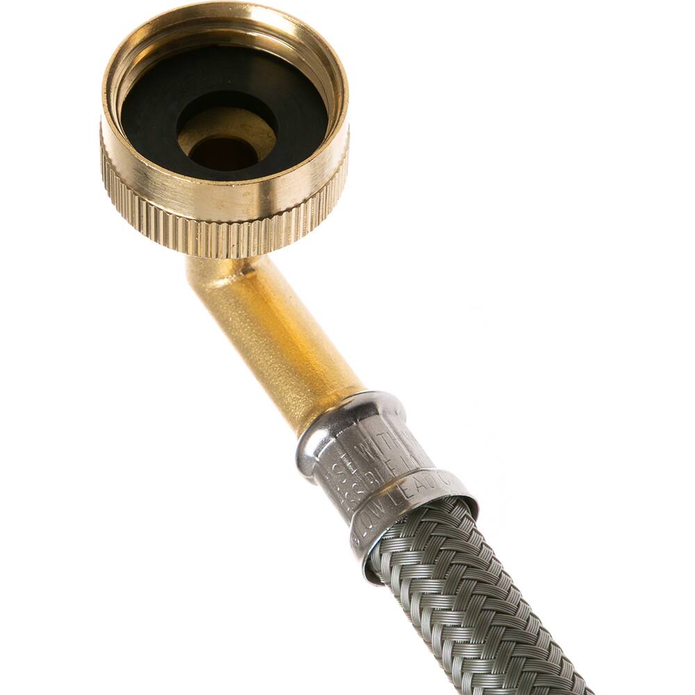 Angle. GE - GE 6' Braided Install Hose with 3/4" Elbow.
