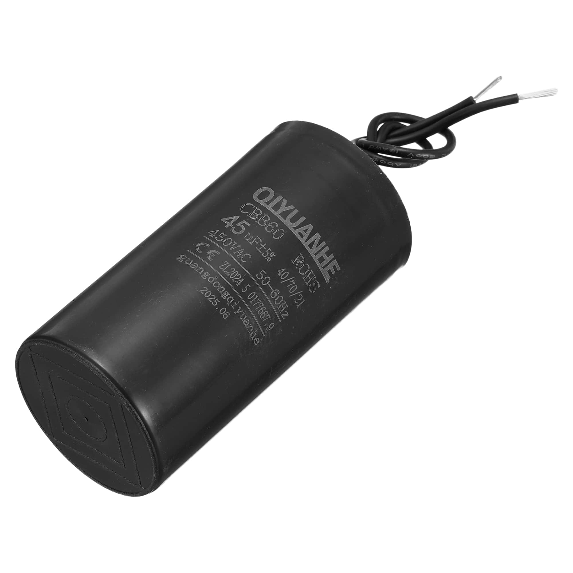 Unique Bargains - 45uF CBB60 Run Capacitor, AC 450V 2 Wires 50/60Hz Cylinder 50x100mm for Air Compressor, Water Pump - Black price history on PriceWatchPro