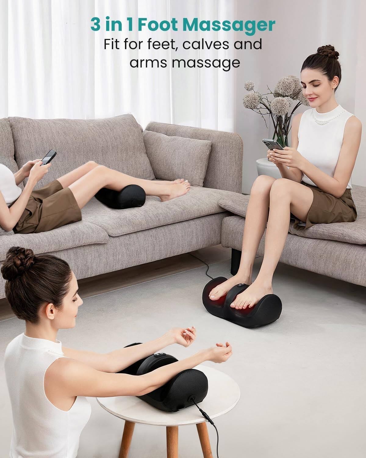 3 in 1 Foot Massager  
Fit for feet, calves and arms massage