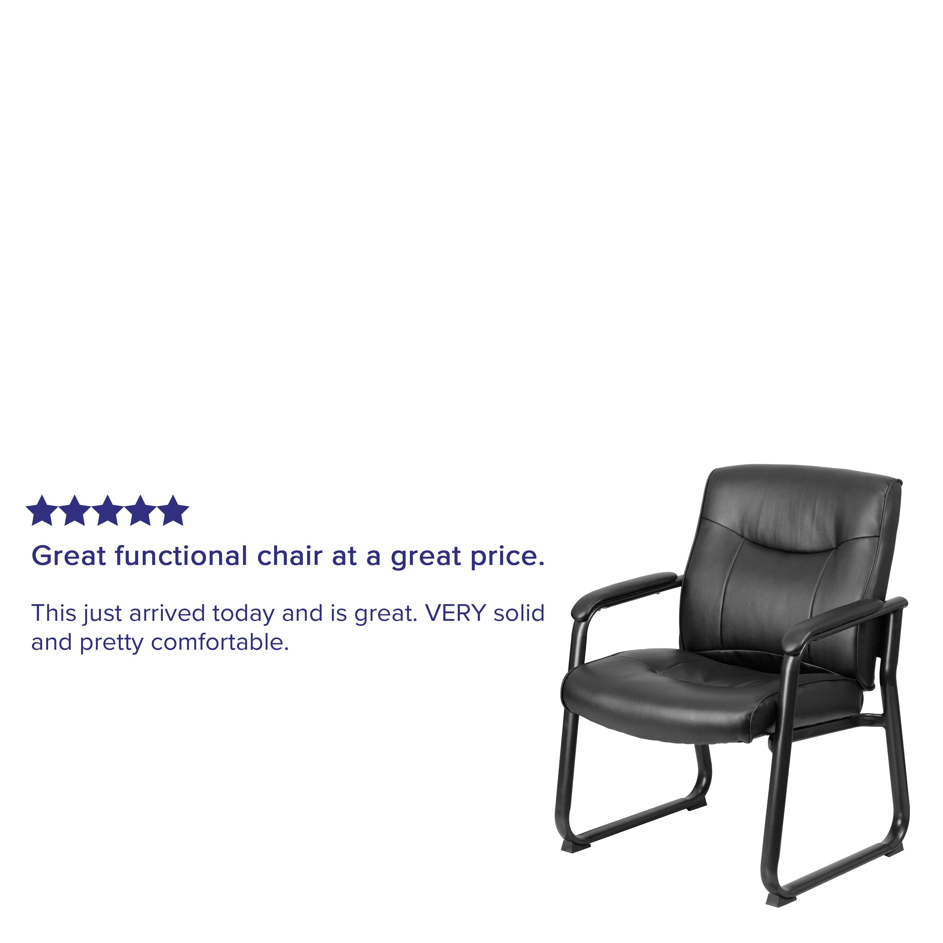 Great functional chair at a great price. This just arrived today and is great. VERY solid and pretty comfortable.