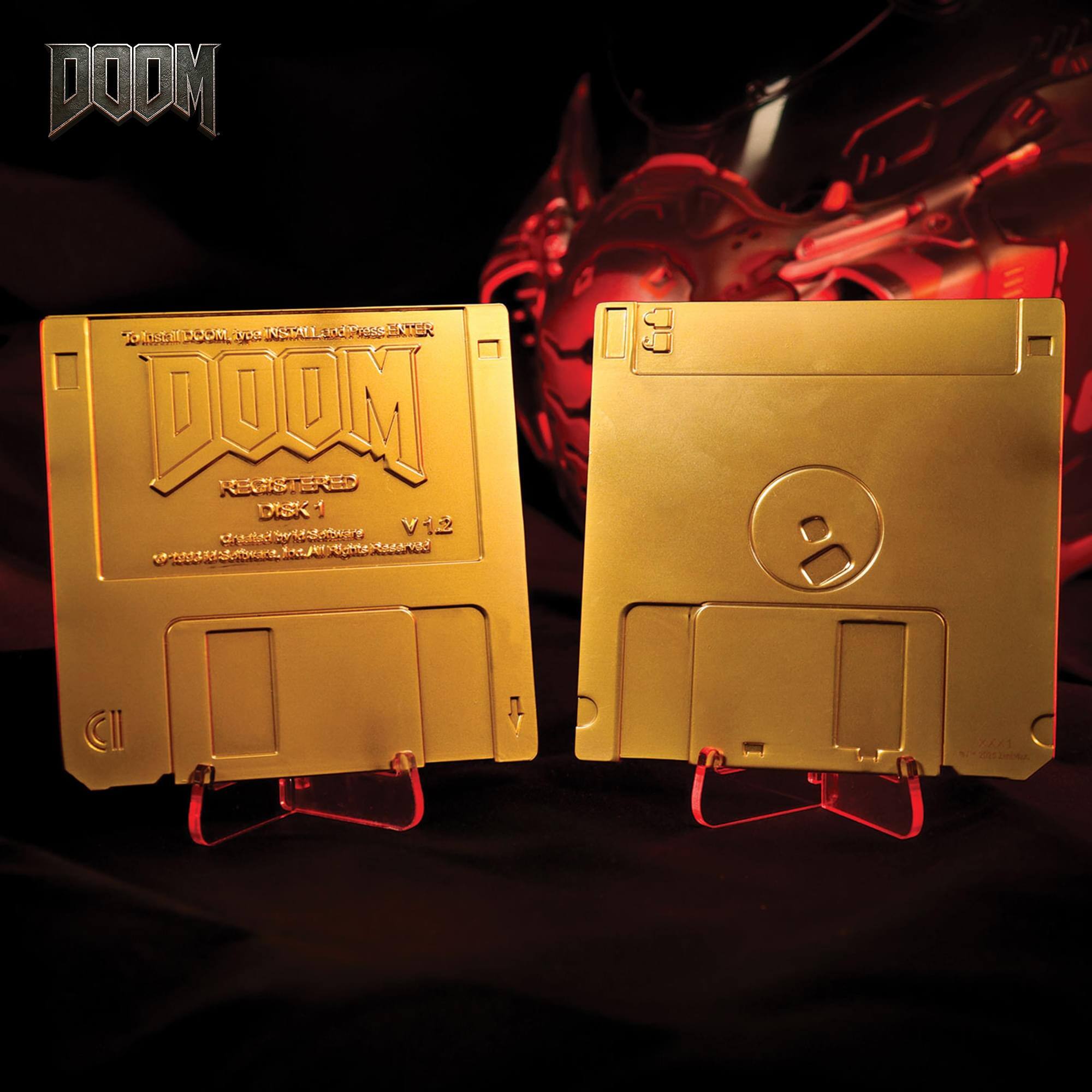 DOWN  
To Install DOOM v1.2 INSTALL AND PRESS ENTER  
DOOM  
REGISTERED  
DISK 1  
V1.2  
© id Software, Inc. All Rights Reserved.