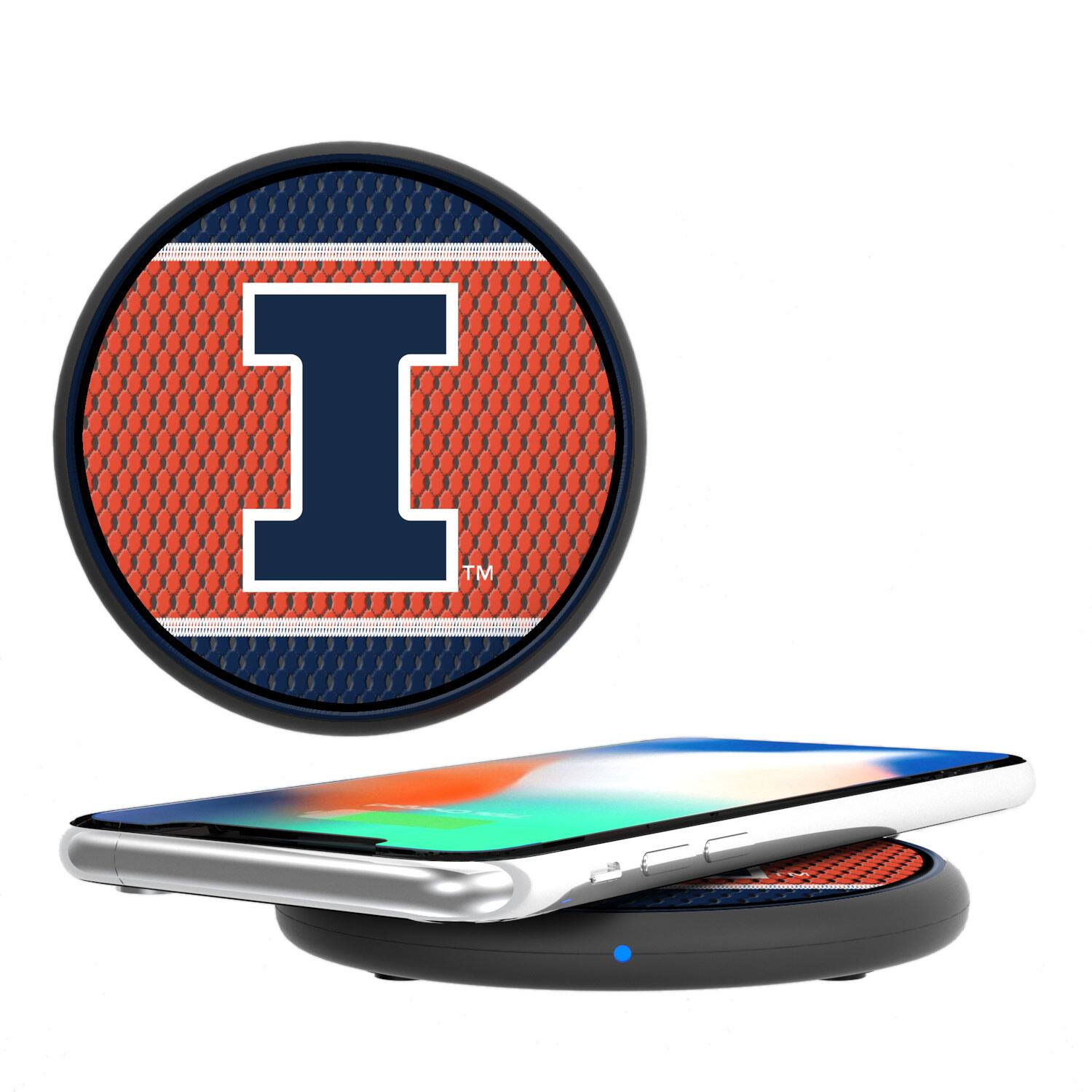 Front. Keyscaper - Illinois Fighting Illini 15 Watt Wireless Induction Charger - Multicolor.