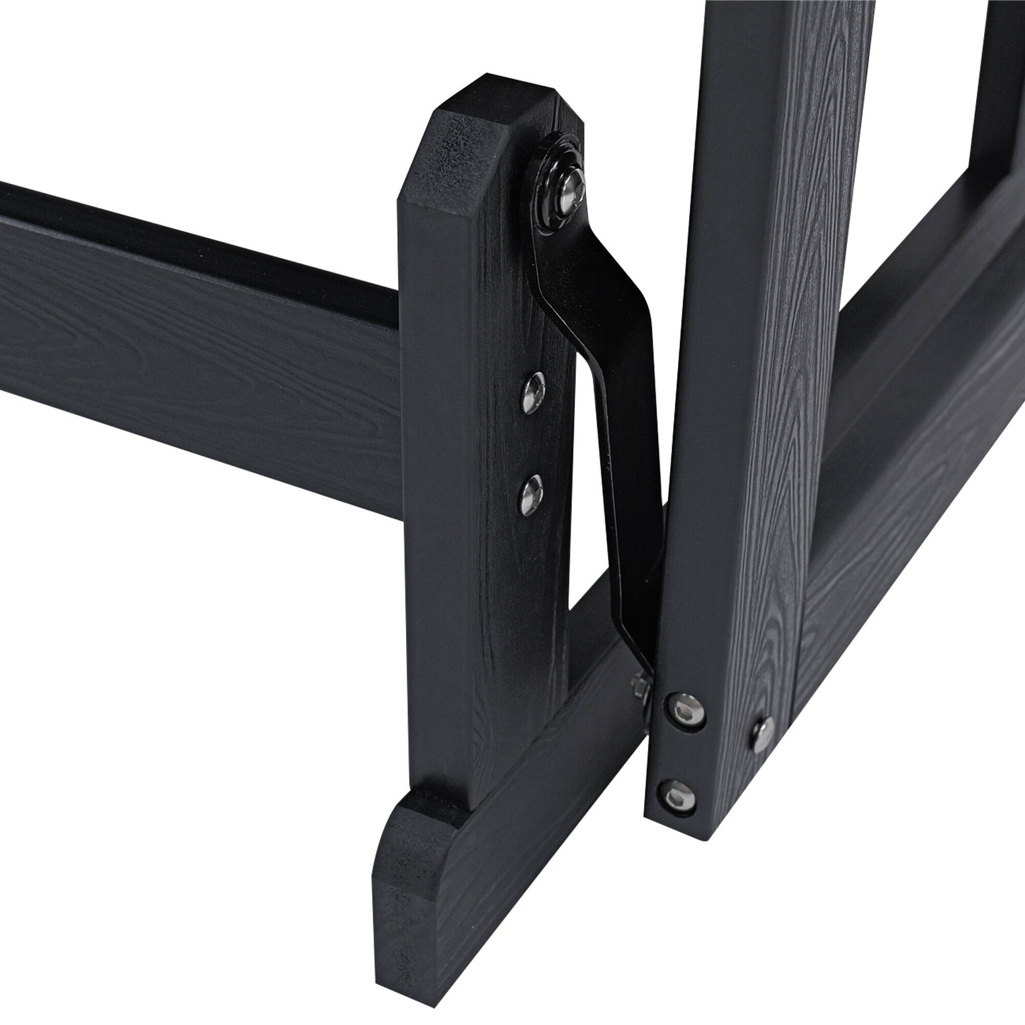 Alt View 7. Fortune Candy - Poly Lumber Patio Glider, HIPS Material Weather-Resistant Glider Bench for Outdoor Porch Garden - Black.