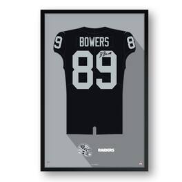 Sporticulture - Brock Bowers Las Vegas Raiders Framed 27" x 39" Jersey Art Print - Multicolor