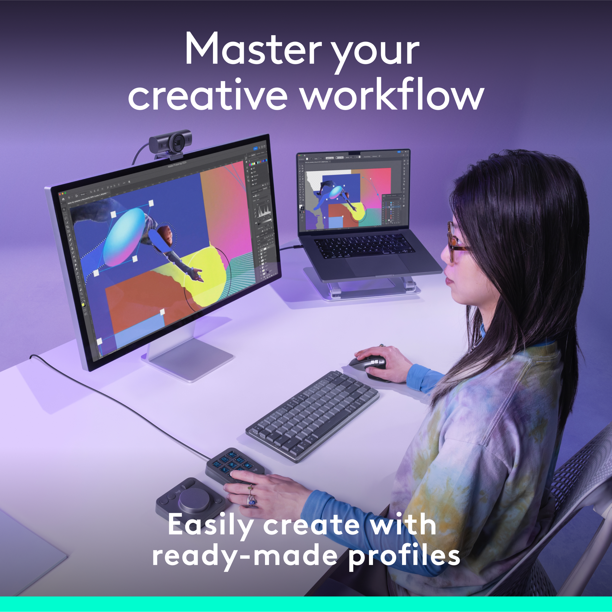 Master your creative workflow with ready-made profiles.