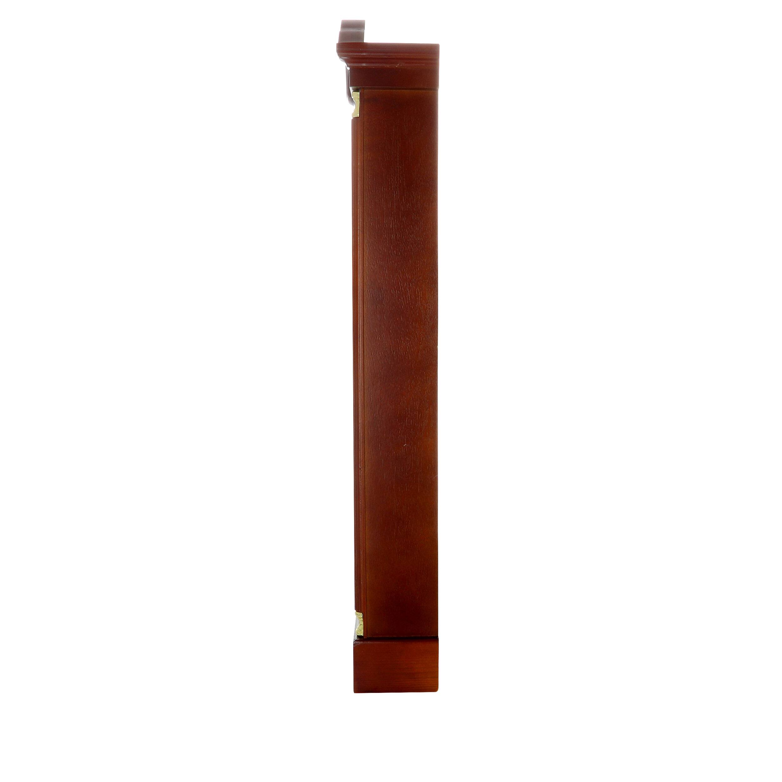 Alt View 5. Bedford Clock Collection - Bedford Clock Collection 33 Inch Chiming Pendulum Wall Clock in Antique Cherry Oak Finish - Brown.
