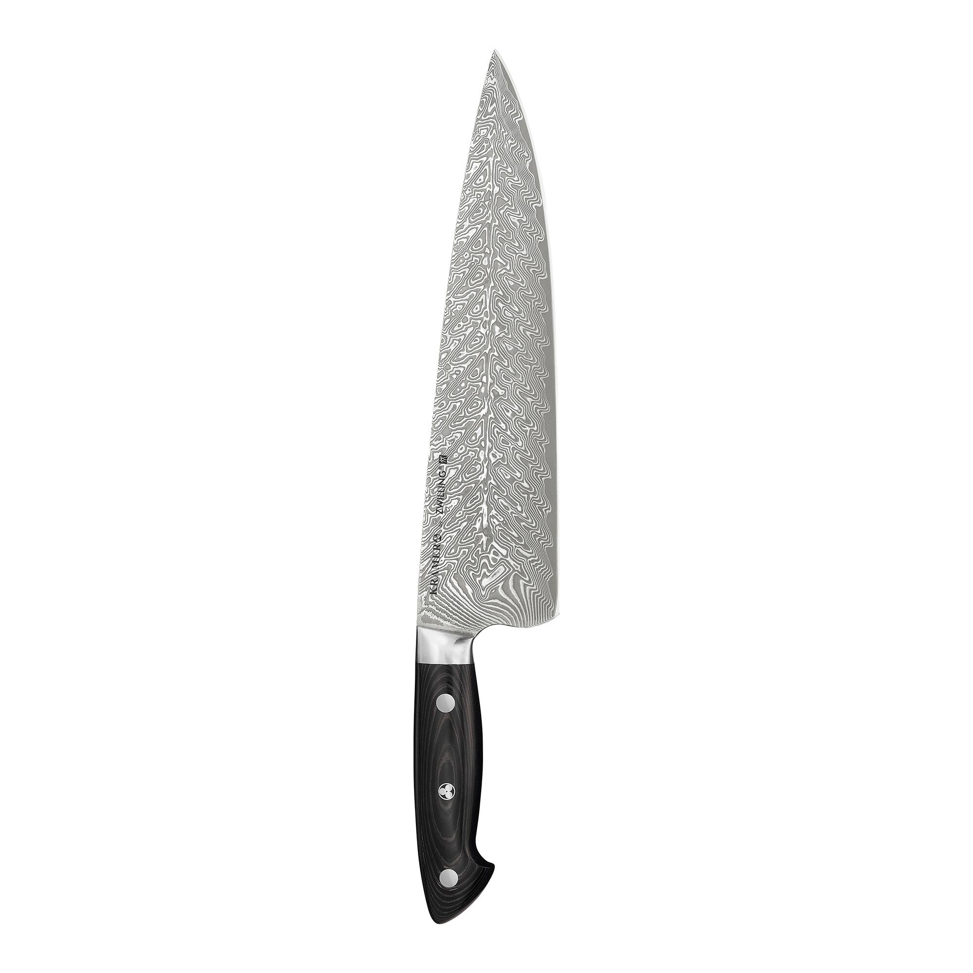 Front. ZWILLING - KRAMER by ZWILLING EUROLINE Damascus Collection 10-inch Chef's Knife - Stainless Steel.