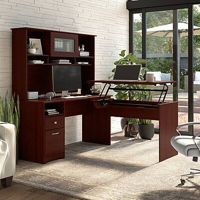 Alt View 5. Bush Furniture - 60"W Computer Desk with Drawers(WC31460-03) - Harvest Cherry.