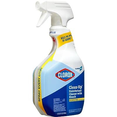 CLOROX Clean-Up Disinfectant Cleaner with Bleach

KILLS 99.9% OF GERMS*

SPRAY EVERY DROP

*Every spray kills 99.9% of germs