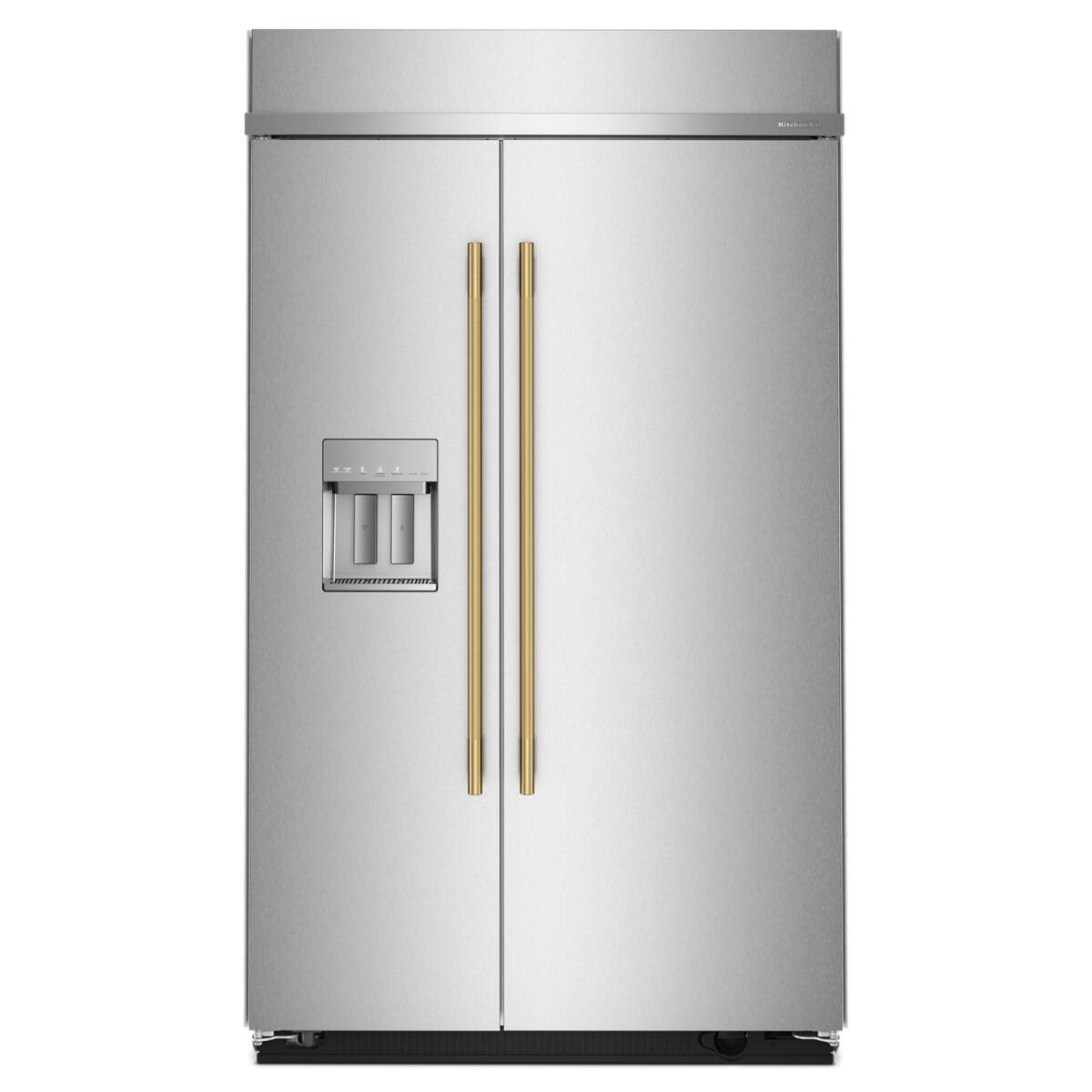 Alt View 6. KitchenAid - 29.4 Cu. Ft. Built-In Side-by-Side Refrigerator with Exterior Water and Ice Dispenser with Measured Fill - Stainless Steel with PrintShield Finish.