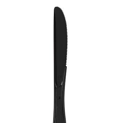 Alt View 5. Dixie - Individually Wrapped Plastic Knife, Heavy-Weight, 1000/Carton - Black.