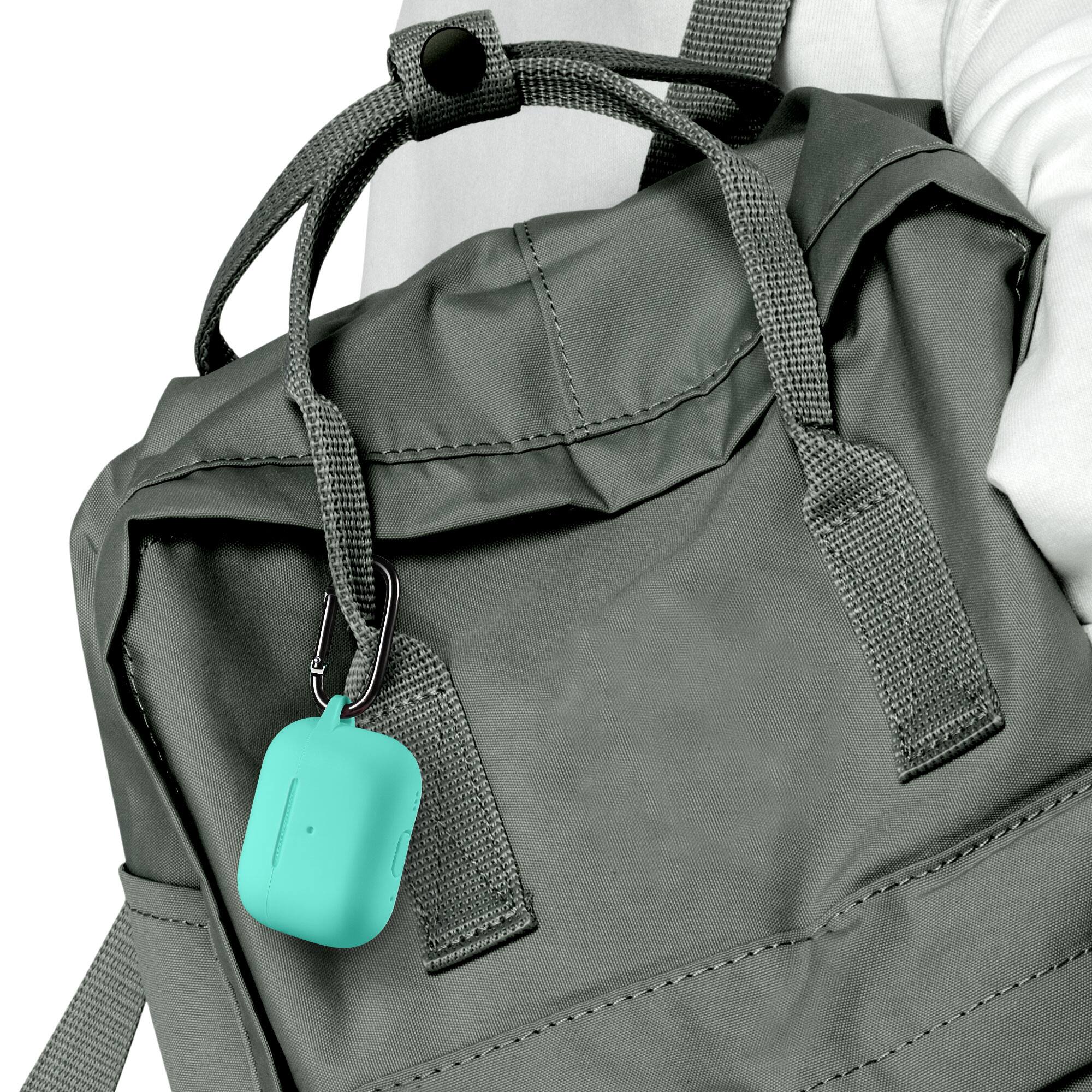 Alt View 5. Vena - For Apple Airpods Pro 2 Case Cover with Magsafe, Silicone Airpods Pro 2 Case 2nd Generation Wireless Charging Mint - Green.