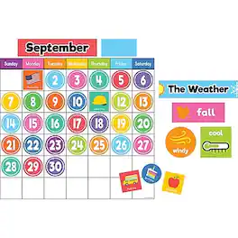 Teacher Created Resources - Colorful Magnetic Calendar Set, 93 Pieces/Set (TCR77067) - Assorted