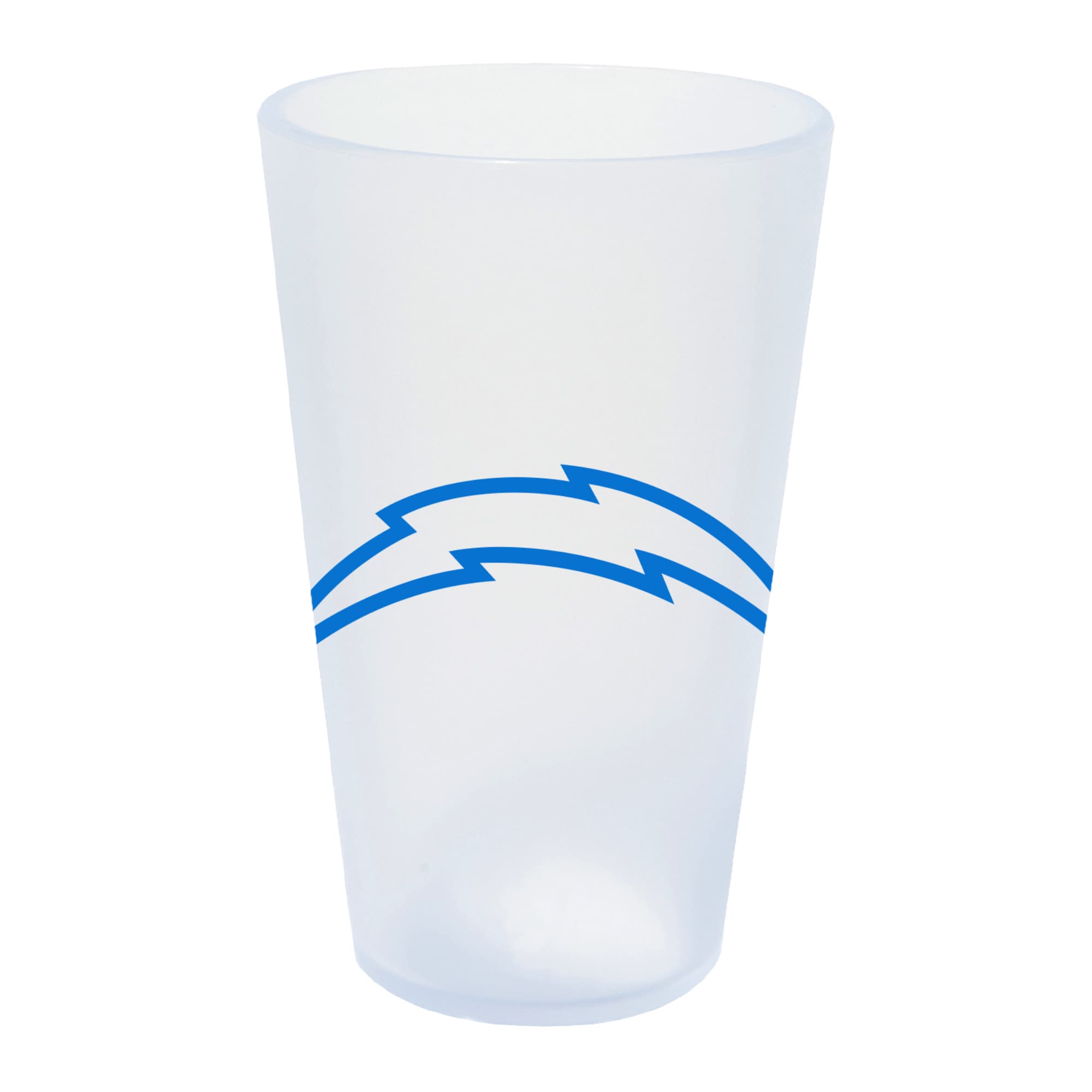 Front. WinCraft - Los Angeles Chargers 16oz. Icicle Silicone Pint Glass - Multicolor.