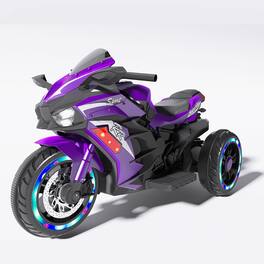 BreeBe - 12V Kids Electric Motorcycle for Ages 3-4, with USB & MP3, Perfect Birthday, Christmas & Children's Day Gift - Violet