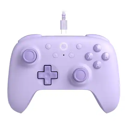 Front. 8BitDo - Ultimate 2C Wired Controller for Android and Windows with Hall Effect Joysticks - Purple.