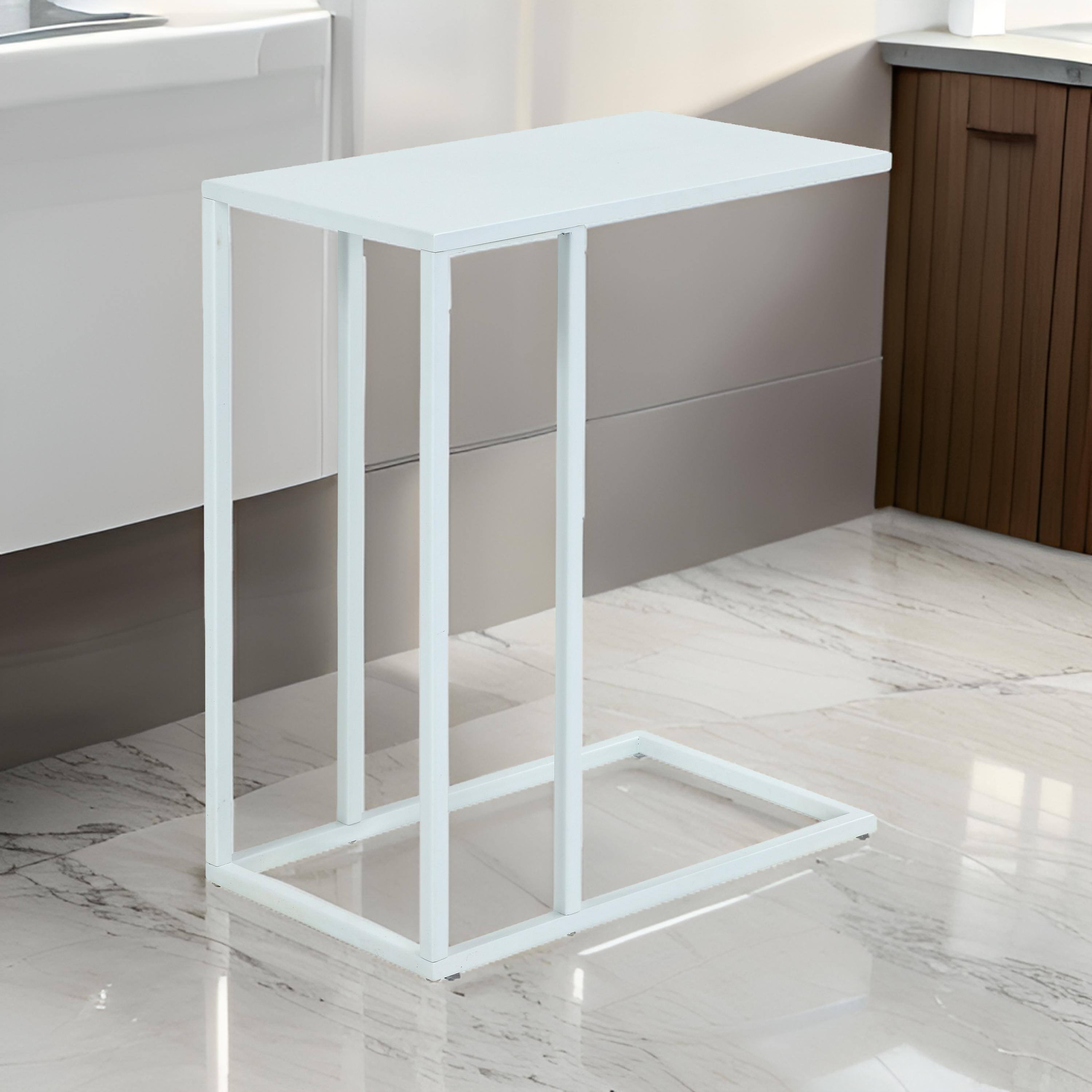 Manhattan Lane Eme 23 Inch Side End Table, Rectangular Tray Top, Modern ...