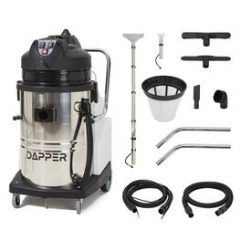 Dapper Supply - Commercial 4-in-1 Wet/Dry Vacuum & Carpet Extractor, 116 PSI, 5.3 Gal Solution, 16 Gal Recovery, 2-Year Warranty - Gray