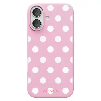 Front. Ornarto - ORNARTO Designed for iPhone 17 Case, Liquid Silicone Soft Gel Shockproof Protective Case-Ballet Polka - Ballet Polka Dot.