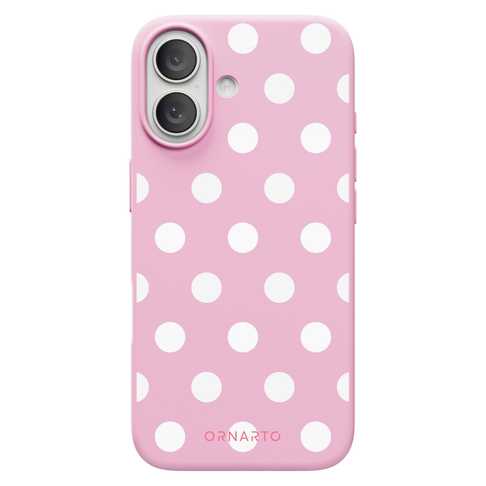 Front. Ornarto - ORNARTO Designed for iPhone 17 Case, Liquid Silicone Soft Gel Shockproof Protective Case-Ballet Polka - Ballet Polka Dot.