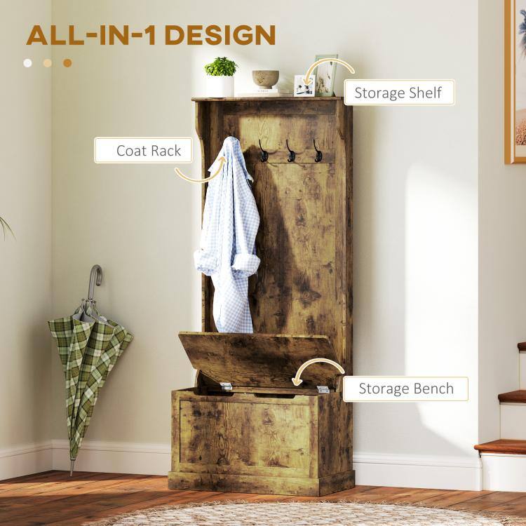 ALL-IN-1 DESIGN

Storage Shelf

Coat Rack

Storage Bench